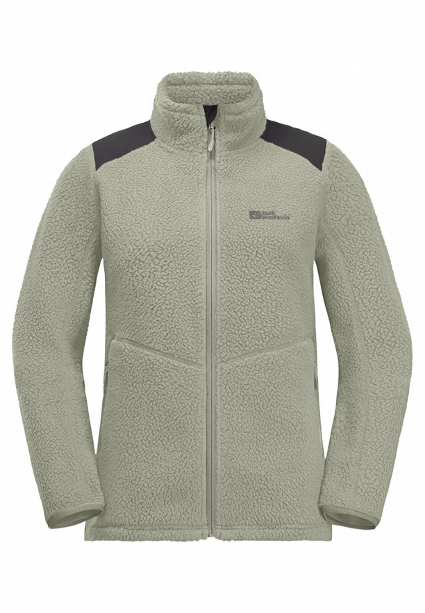 Grey Jack Wolfskin Kammweg Pile Fz Women Fleece Jackets | 19175487