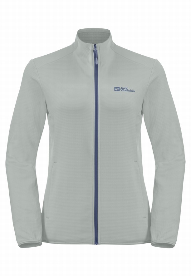 Grey Jack Wolfskin Kolbenberg Fz Women Fleece Jackets | 41656953