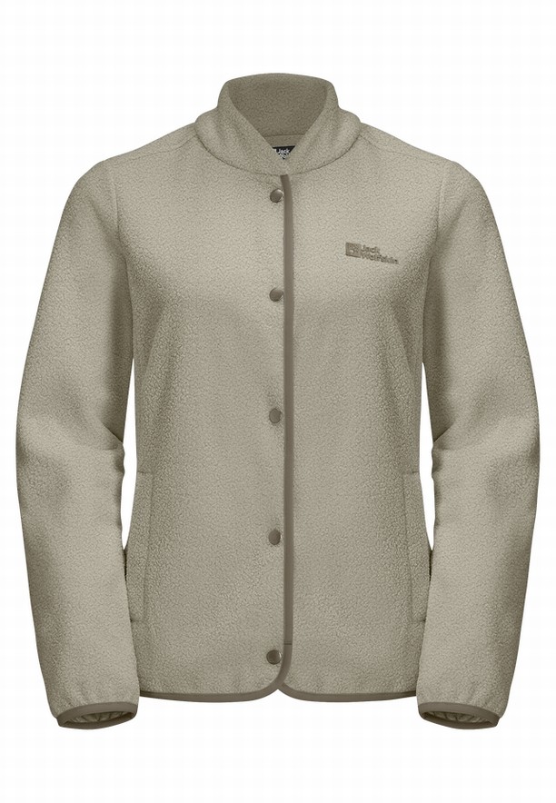 Grey Jack Wolfskin Light Curl Women Fleece Jackets | 35549629
