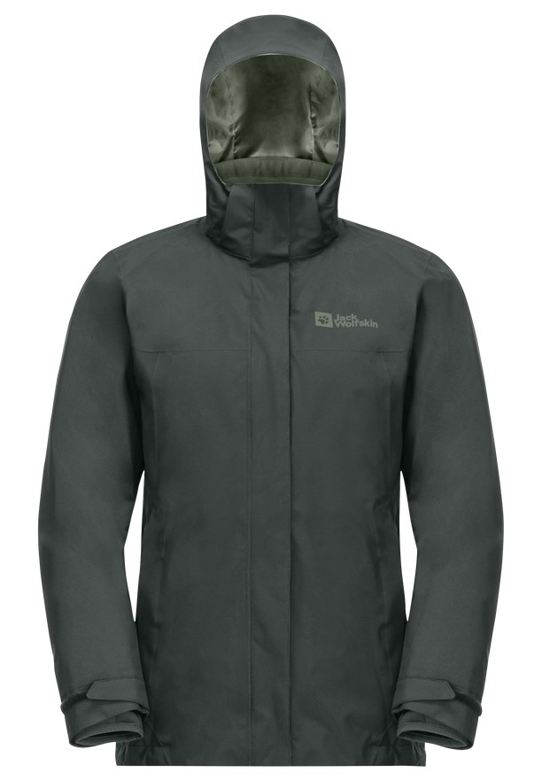 Grey Jack Wolfskin Luntal 3in1 Women Jackets | 41286001
