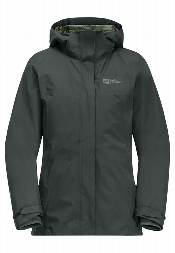 Grey Jack Wolfskin Luntal 3in1 Women Jackets | 41286001