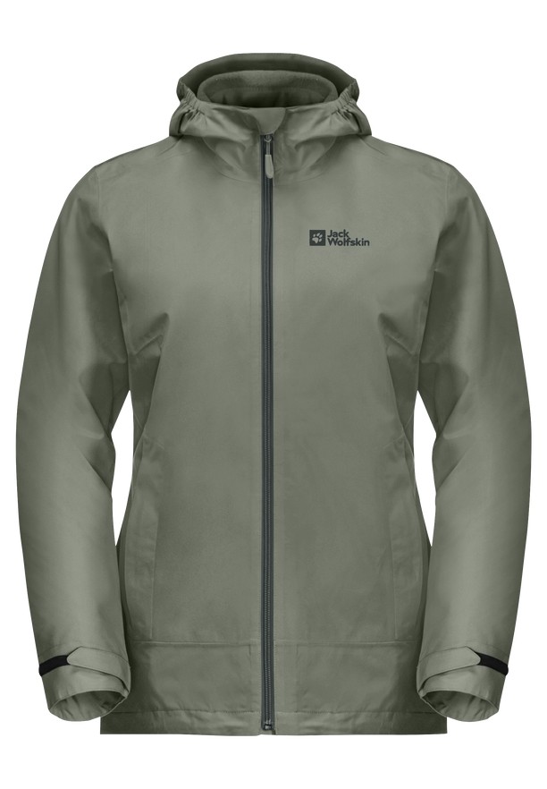 Grey Jack Wolfskin Moonrise 3in1 Women Jackets | 65534607