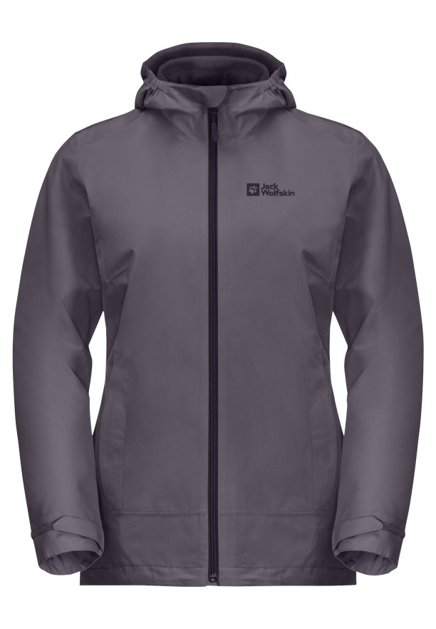 Grey Jack Wolfskin Moonrise 3in1 Women Jackets | 27514953