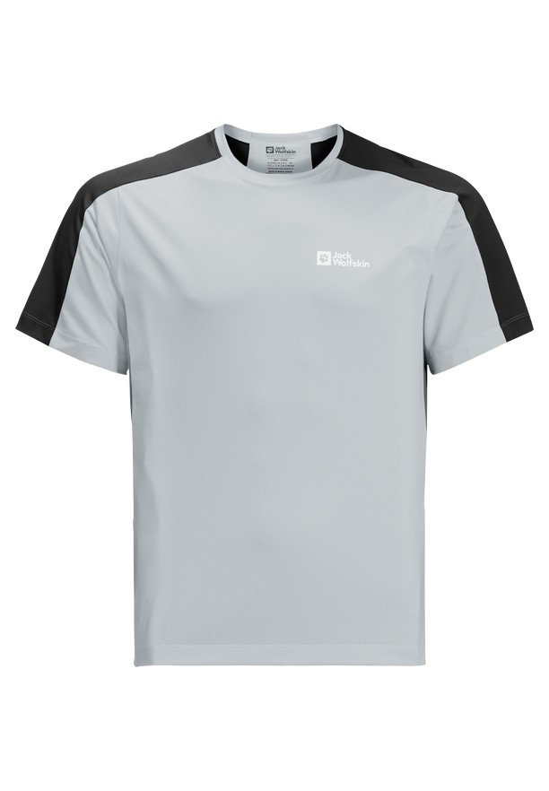 Grey Jack Wolfskin Narrows Men T Shirts | 46320018