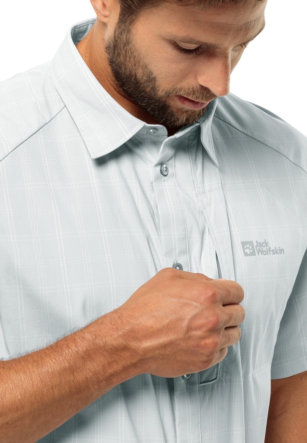 Grey Jack Wolfskin Norbo S/s Men Shirts | 91297983