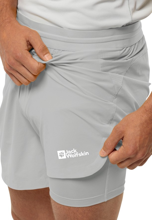 Grey Jack Wolfskin Prelight 2in1 Men Shorts | 49348270