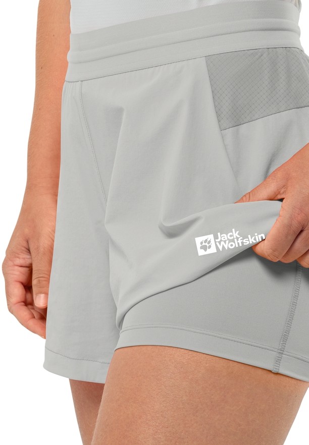 Grey Jack Wolfskin Prelight 2in1 Women Shorts | 78740240