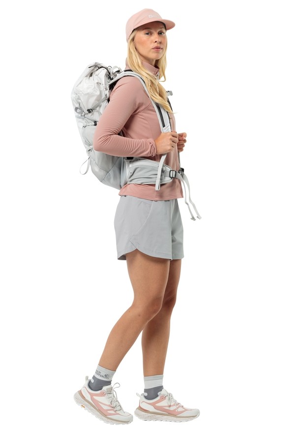 Grey Jack Wolfskin Prelight 2in1 Women Shorts | 78740240