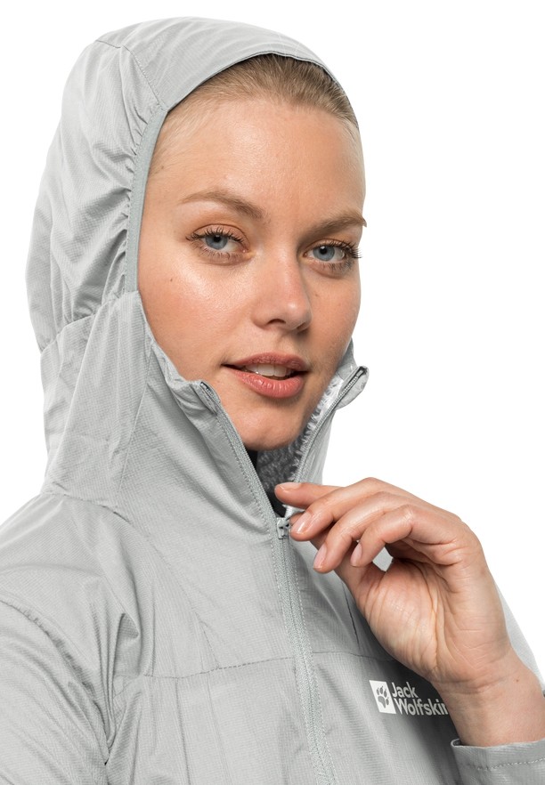 Grey Jack Wolfskin Prelight Alpha Women Jackets | 80716661
