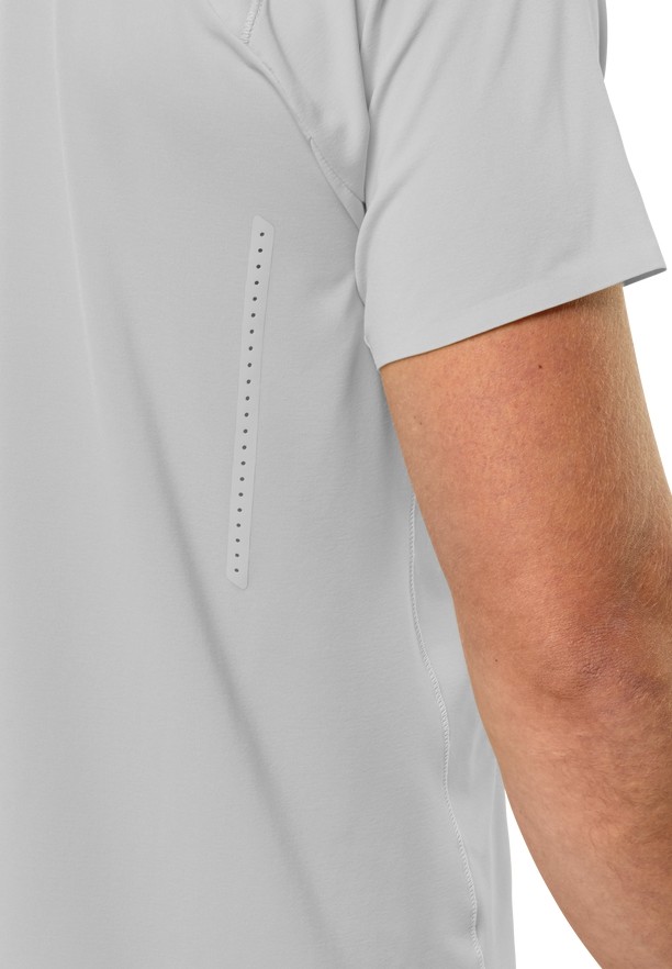 Grey Jack Wolfskin Prelight Chill Men T Shirts | 63832445