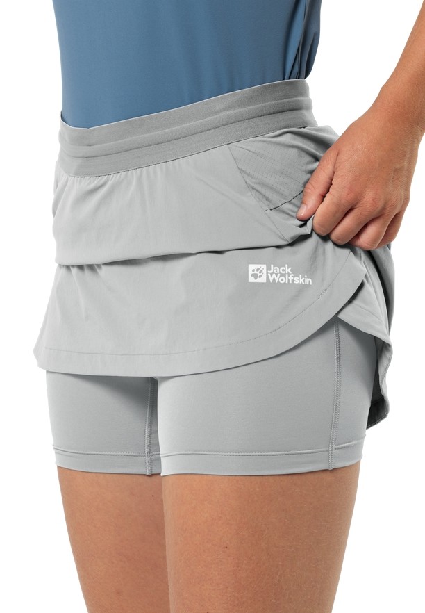 Grey Jack Wolfskin Prelight Chill Women Skorts | 38290222