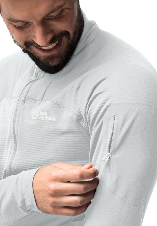 Grey Jack Wolfskin Prelight Fz Men Fleece Jackets | 93613579