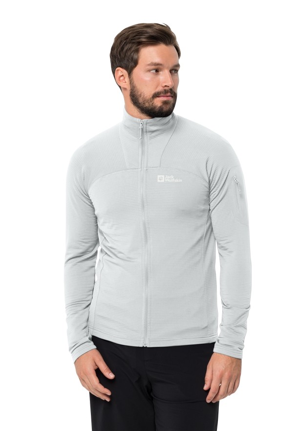 Grey Jack Wolfskin Prelight Fz Men Fleece Jackets | 93613579