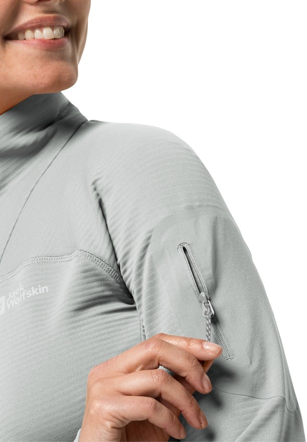 Grey Jack Wolfskin Prelight Fz Women Fleece Jackets | 13545198