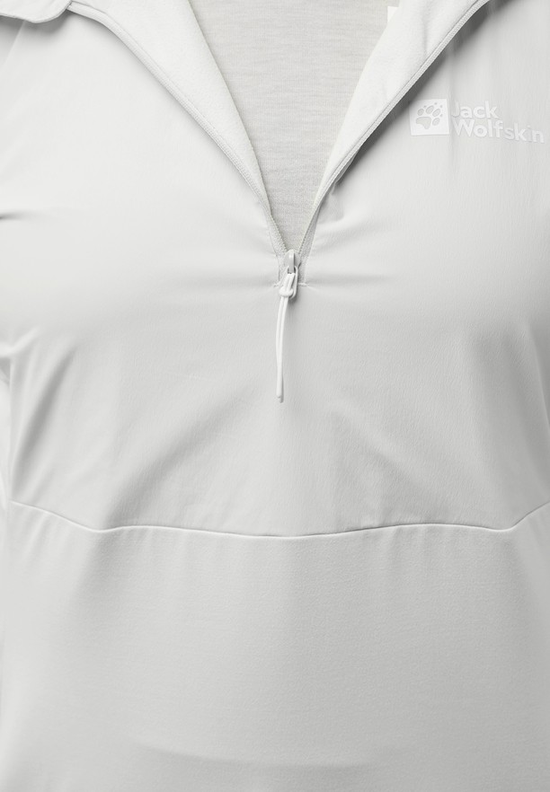 Grey Jack Wolfskin Prelight Trail Hoody Women T Shirts | 46898337