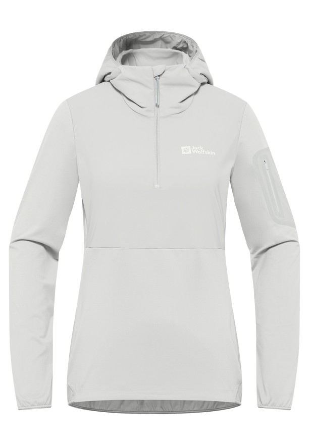Grey Jack Wolfskin Prelight Trail Hoody Women T Shirts | 46898337