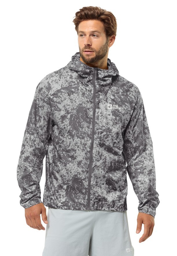 Grey Jack Wolfskin Prelight Wind Men Jackets | 81292498