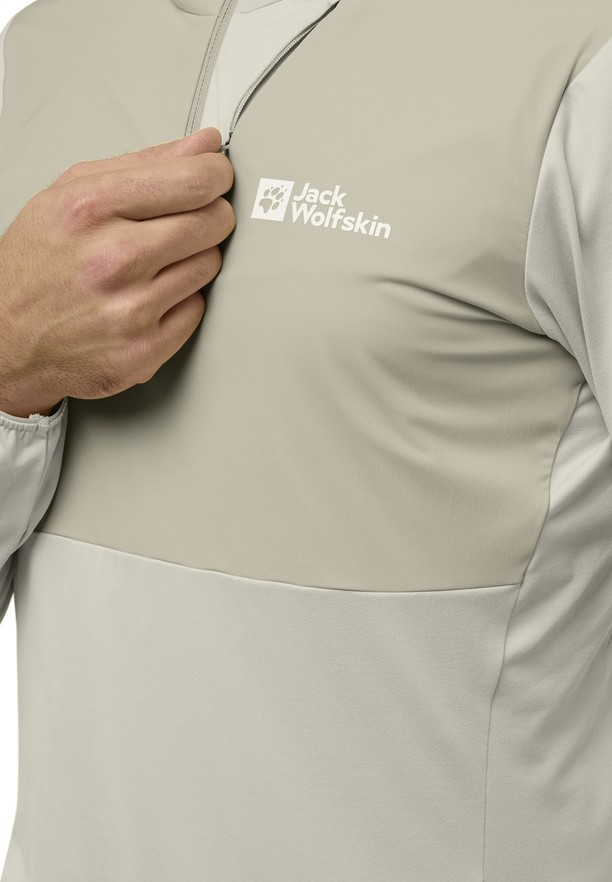 Grey Jack Wolfskin Prelightrail Hoody Men T Shirts | 22633633