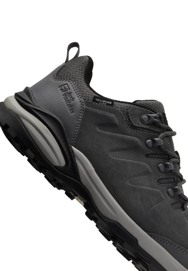 Grey Jack Wolfskin Refugio Texapore Low Men Hiking Shoes | 39482069