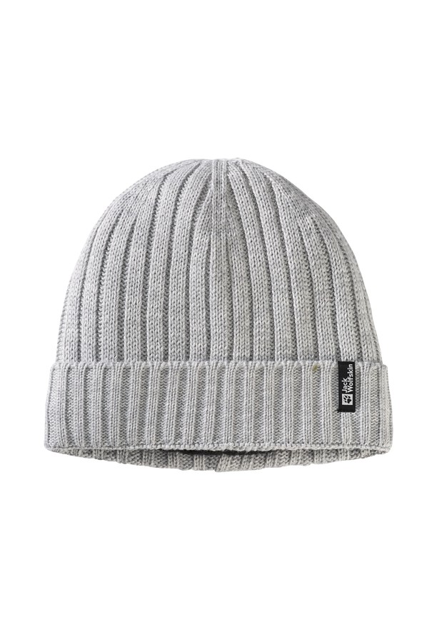 Grey Jack Wolfskin Rib Knit Men Beanie | 35133210
