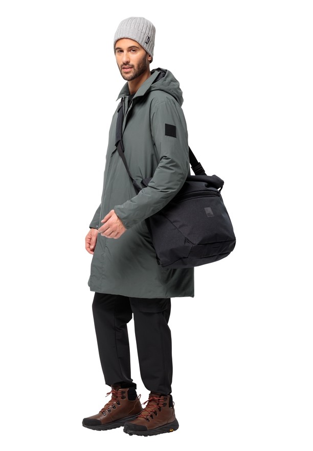 Grey Jack Wolfskin Rib Knit Men Beanie | 35133210