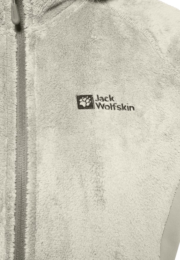 Grey Jack Wolfskin Rotwand Hooded Fz Women Fleece Jackets | 70809657