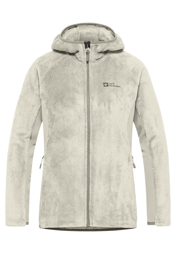 Grey Jack Wolfskin Rotwand Hooded Fz Women Fleece Jackets | 70809657