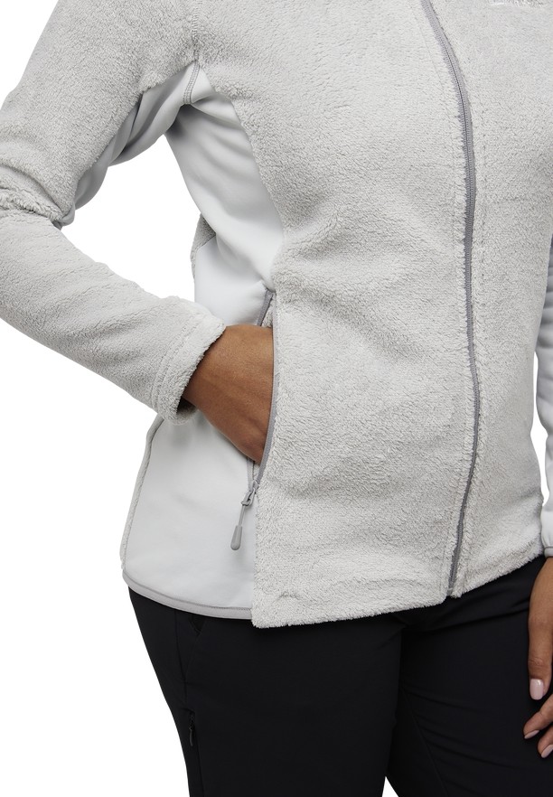 Grey Jack Wolfskin Rotwand Hooded Fz Women Fleece Jackets | 33212961