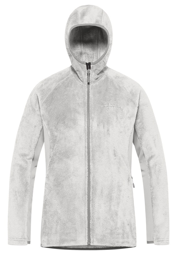 Grey Jack Wolfskin Rotwand Hooded Fz Women Fleece Jackets | 33212961