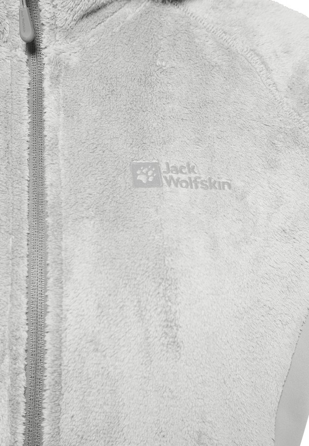Grey Jack Wolfskin Rotwand Hooded Fz Women Fleece Jackets | 33212961