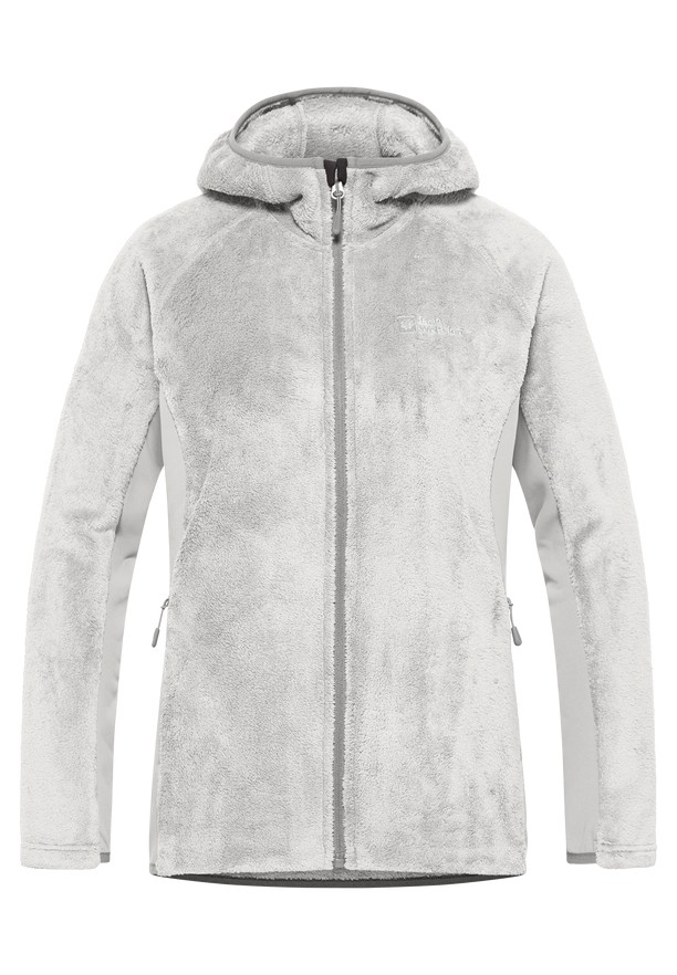 Grey Jack Wolfskin Rotwand Hooded Fz Women Fleece Jackets | 33212961