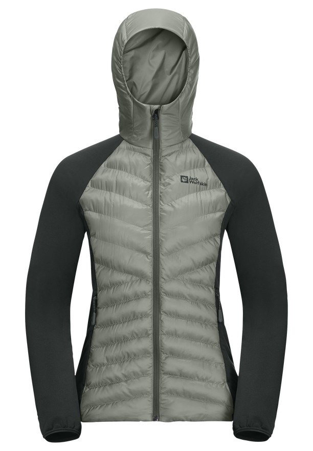 Grey Jack Wolfskin Routeburn Pro Hybrid Women Jackets | 77580208
