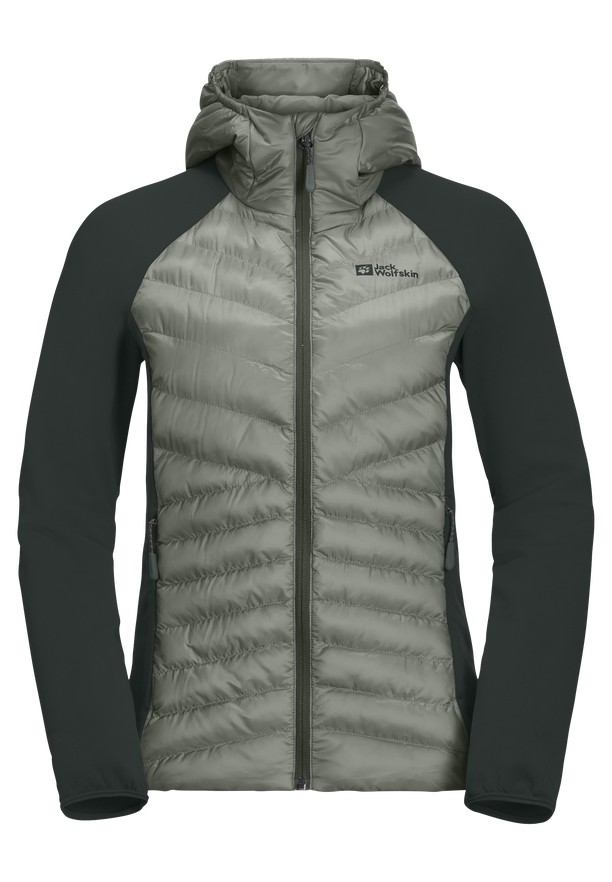 Grey Jack Wolfskin Routeburn Pro Hybrid Women Jackets | 77580208