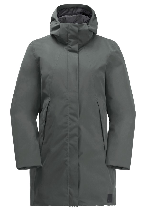 Grey Jack Wolfskin Salier Women Coats | 91546184