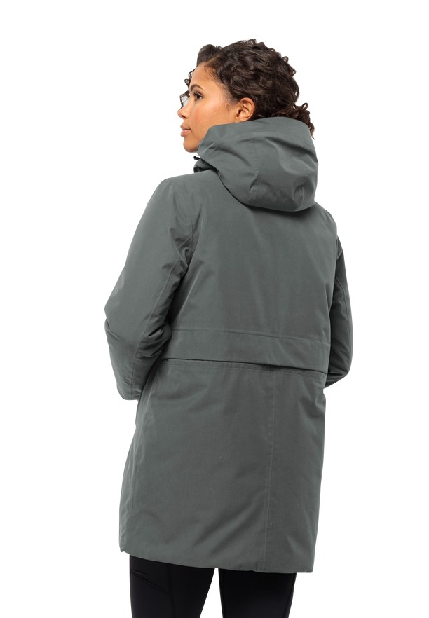 Grey Jack Wolfskin Salier Women Coats | 91546184