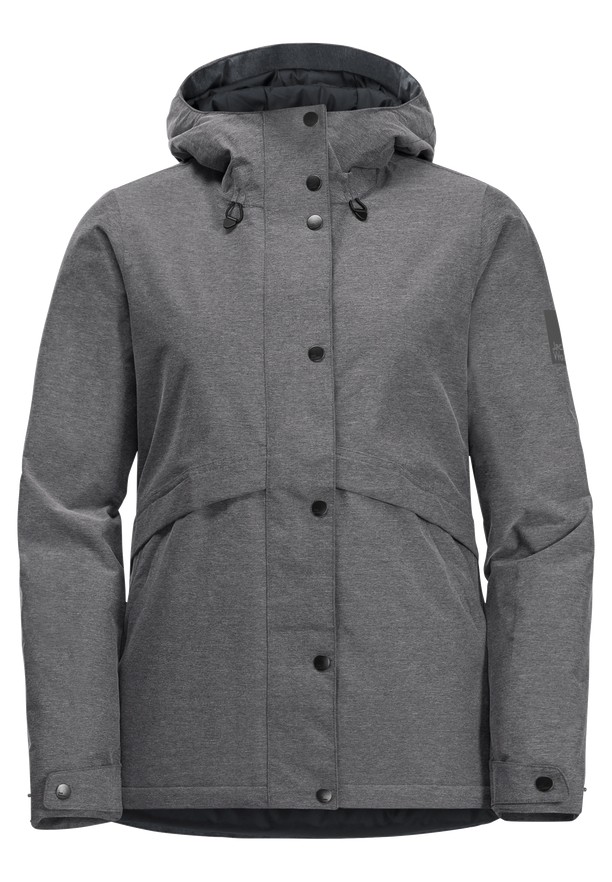 Grey Jack Wolfskin Snowy Park Women Winter Jackets | 13971875