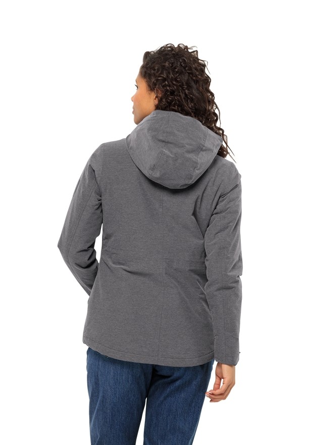 Grey Jack Wolfskin Snowy Park Women Winter Jackets | 13971875