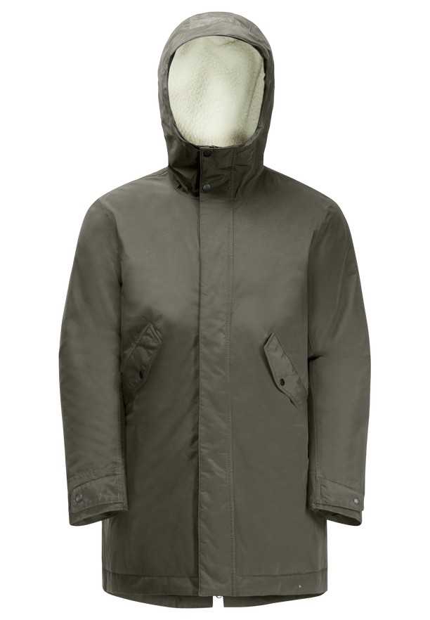 Grey Jack Wolfskin Talforst Women Coats | 25856019