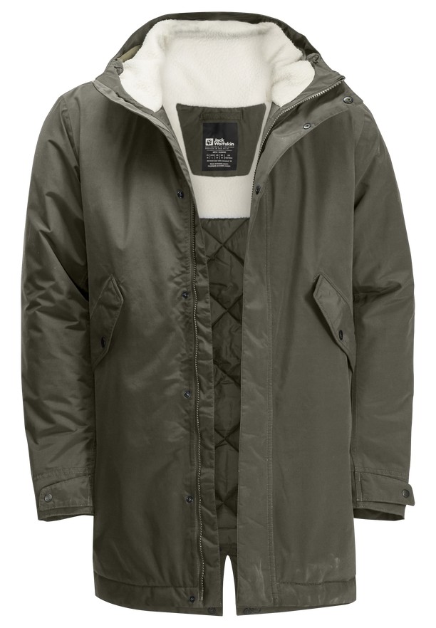 Grey Jack Wolfskin Talforst Women Coats | 25856019