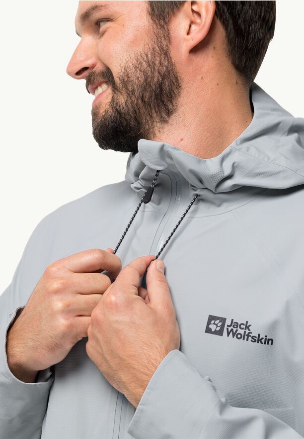 Grey Jack Wolfskin Tapeless 2.0 Men Rain Jackets | 80345256