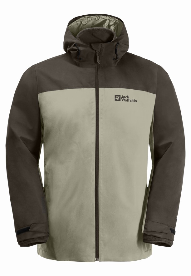 Grey Jack Wolfskin Taubenberg 3in1 Men Jackets | 23270479