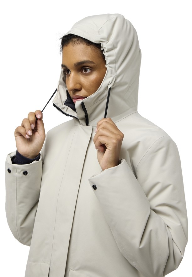 Grey Jack Wolfskin Tempelhof Women Coats | 51424754