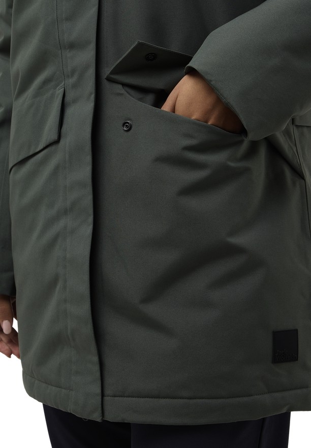 Grey Jack Wolfskin Tempelhof Women Coats | 22083079