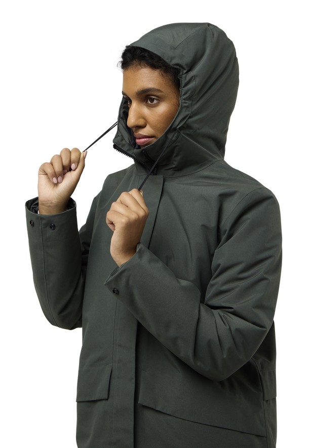 Grey Jack Wolfskin Tempelhof Women Coats | 22083079