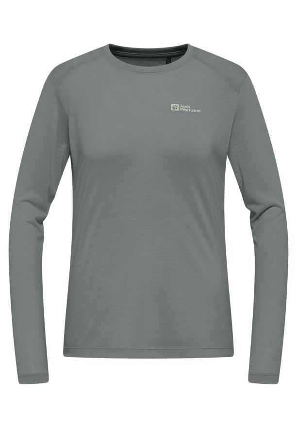 Grey Jack Wolfskin Vonnan Ls Women T Shirts | 38369864