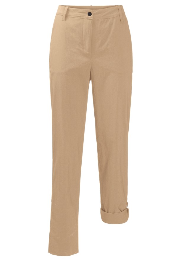 Khaki Jack Wolfskin Desert Roll Up Women Pants | 59201764