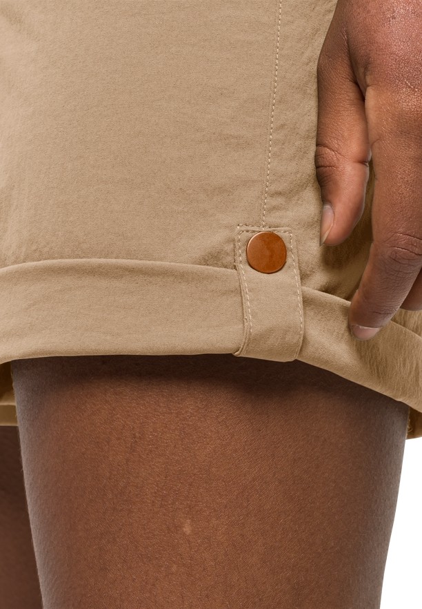 Khaki Jack Wolfskin Desert Women Shorts | 48682244
