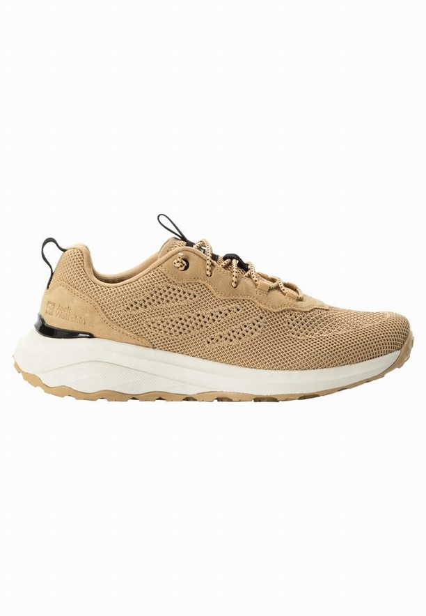 Khaki Jack Wolfskin Dromoventure Knit Low Women Outdoor Shoes | 50002047