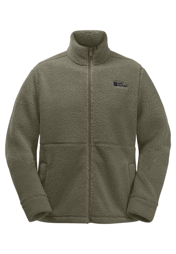 Khaki Jack Wolfskin Felslicht Men Fleece Jackets | 45522131