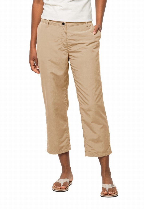 Khaki Jack Wolfskin Kalahari 7/8 Women Pants | 97756230